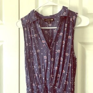 Navy blue sleeveless summer dress
